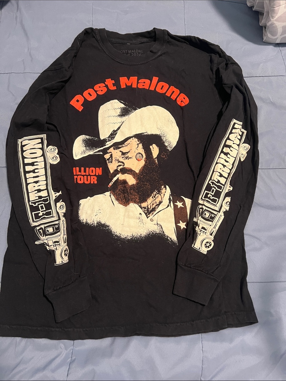 Post Malone Black Graphic Long Sleeve Tour Shirt